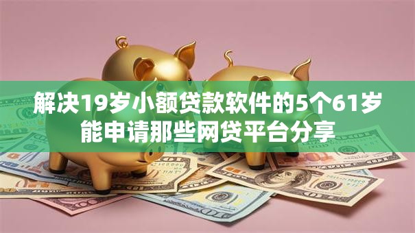 解决19岁小额贷款软件的5个61岁能申请那些网贷平台分享