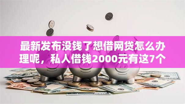 最新发布没钱了想借网贷怎么办理呢，私人借钱2000元有这7个渠道