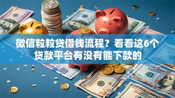 微信粒粒贷借钱流程?看看这6个贷款平台有没有能下款的 微信粒粒贷借钱流程?看看这6个贷款平台有没有能下款的