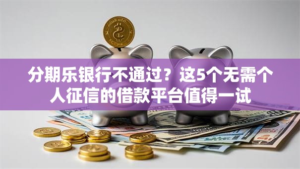 分期乐银行不通过？这5个无需个人征信的借款平台值得一试