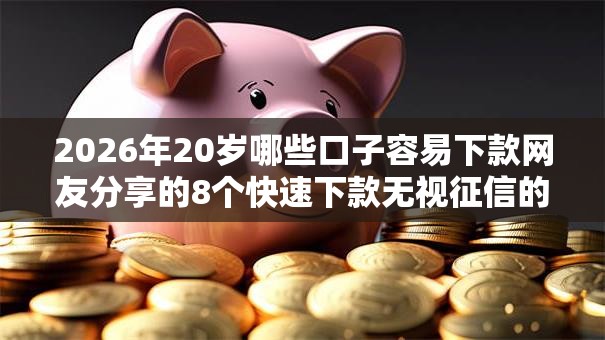 2026年20岁哪些口子容易下款网友分享的8个快速下款无视征信的平台我觉得不错！