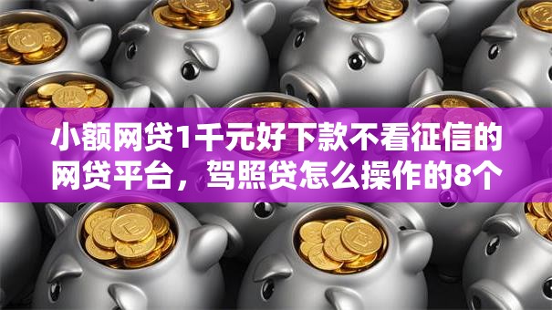 小额网贷1千元好下款不看征信的网贷平台，驾照贷怎么操作的8个平台介绍