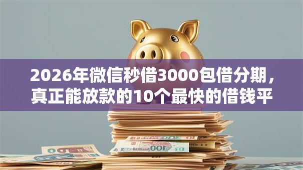 2026年微信秒借3000包借分期，真正能放款的10个最快的借钱平台推荐