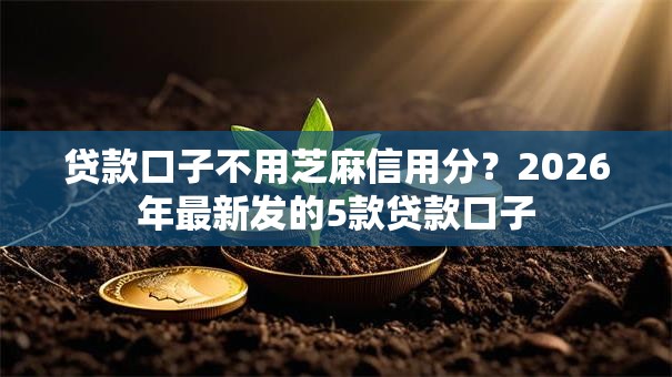 贷款口子不用芝麻信用分？2026年最新发的5款贷款口子