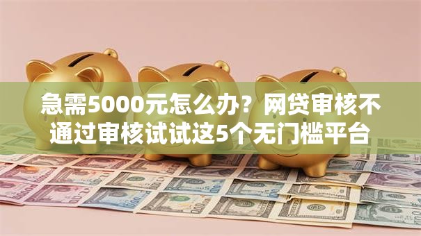 急需5000元怎么办？网贷审核不通过审核试试这5个无门槛平台