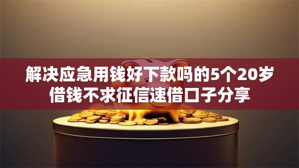 解决应急用钱好下款吗的5个20岁借钱不求征信速借口子分享