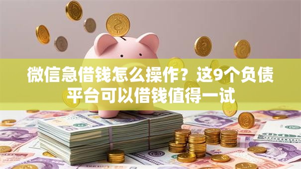 微信急借钱怎么操作？这9个负债平台可以借钱值得一试