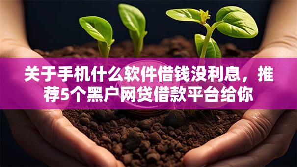 关于手机什么软件借钱没利息，推荐5个黑户网贷借款平台给你