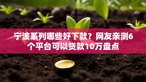 宁波系列哪些好下款？网友亲测6个平台可以贷款10万盘点