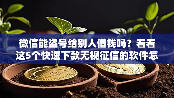 微信能盗号给别人借钱吗？看看这5个快速下款无视征信的软件怎么样