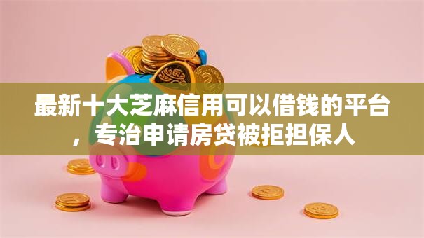 最新十大芝麻信用可以借钱的平台，专治申请房贷被拒担保人
