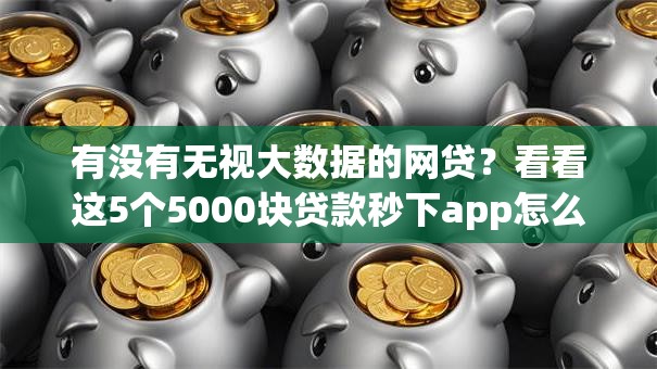 有没有无视大数据的网贷？看看这5个5000块贷款秒下app怎么样