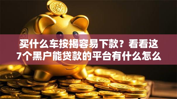 买什么车按揭容易下款?看看这7个黑户能贷款的平台有什么怎么样 买什么车按揭容易下款?看看这7个黑户能贷款的平台有什么怎么样
