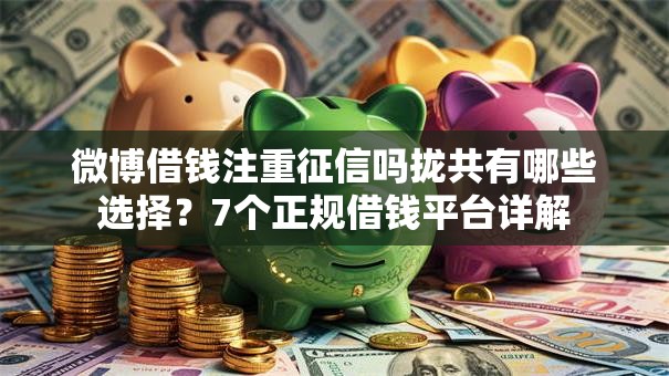 微博借钱注重征信吗拢共有哪些选择？7个正规借钱平台详解