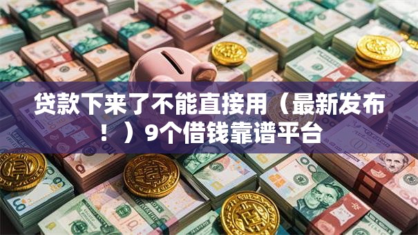 贷款下来了不能直接用（最新发布！）9个借钱靠谱平台
