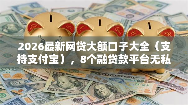 2026最新网贷大额口子大全（支持支付宝），8个融贷款平台无私分享