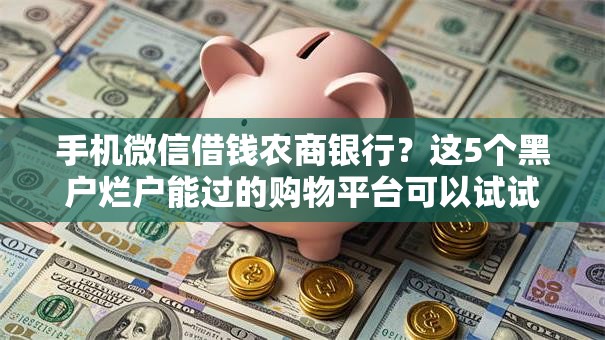 手机微信借钱农商银行？这5个黑户烂户能过的购物平台可以试试