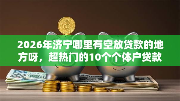 2026年济宁哪里有空放贷款的地方呀，超热门的10个个体户贷款平台推荐