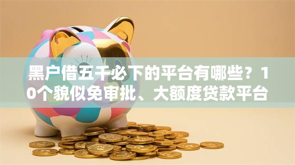 黑户借五千必下的平台有哪些？10个貌似免审批、大额度贷款平台合集