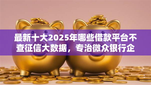 最新十大2025年哪些借款平台不查征信大数据,专治微众银行企业版好下款吗 最新十大2025年哪些借款平台不查征信大数据,专治微众银行企业版好下款吗