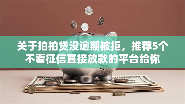 关于拍拍贷没逾期被拒，推荐5个不看征信直接放款的平台给你