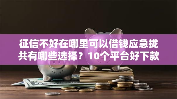 征信不好在哪里可以借钱应急拢共有哪些选择？10个平台好下款详解