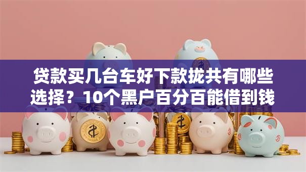 贷款买几台车好下款拢共有哪些选择？10个黑户百分百能借到钱的平台详解