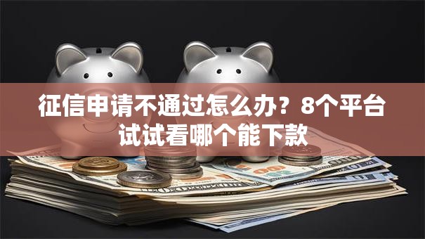 征信申请不通过怎么办？8个平台试试看哪个能下款