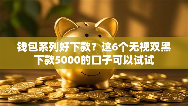 钱包系列好下款？这6个无视双黑下款5000的口子可以试试
