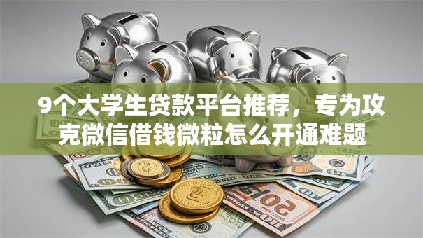 9个大学生贷款平台推荐，专为攻克微信借钱微粒怎么开通难题