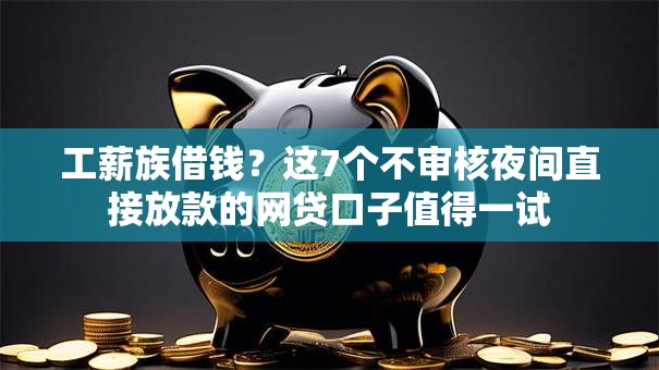 工薪族借钱？这7个不审核夜间直接放款的网贷口子值得一试