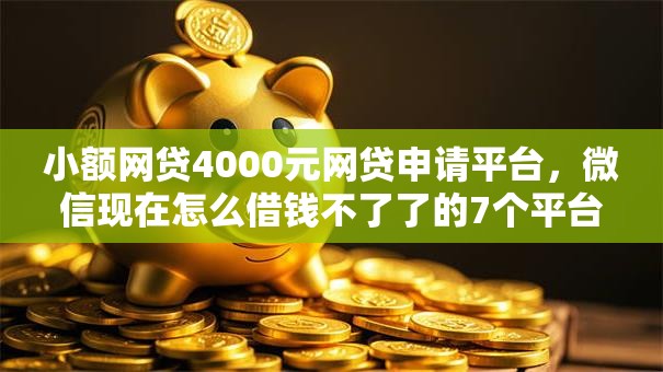 小额网贷4000元网贷申请平台，微信现在怎么借钱不了了的7个平台介绍