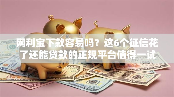 网利宝下款容易吗？这6个征信花了还能贷款的正规平台值得一试
