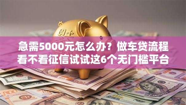 急需5000元怎么办？做车贷流程看不看征信试试这6个无门槛平台
