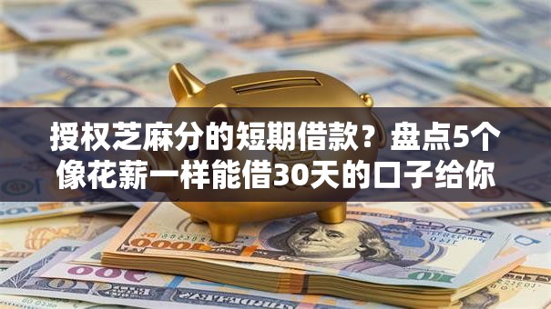 授权芝麻分的短期借款？盘点5个像花薪一样能借30天的口子给你参考