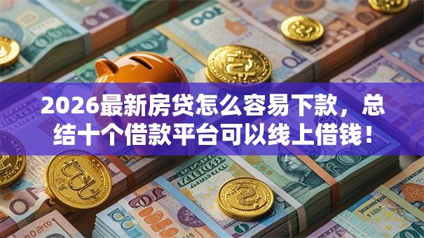2026最新房贷怎么容易下款，总结十个借款平台可以线上借钱！