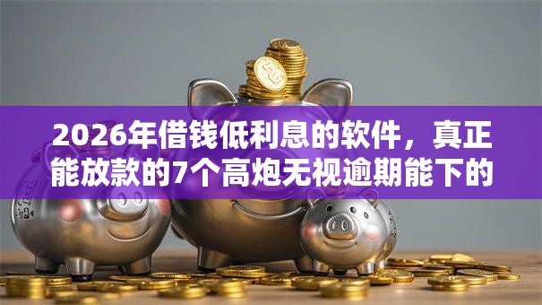 2026年借钱低利息的软件，真正能放款的7个高炮无视逾期能下的口子推荐