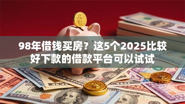 98年借钱买房？这5个2025比较好下款的借款平台可以试试