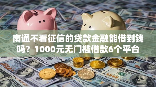 南通不看征信的贷款金融能借到钱吗？1000元无门槛借款6个平台推荐