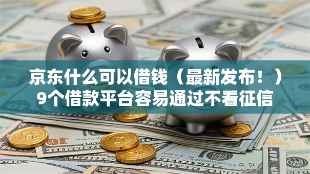 京东什么可以借钱（最新发布！）9个借款平台容易通过不看征信
