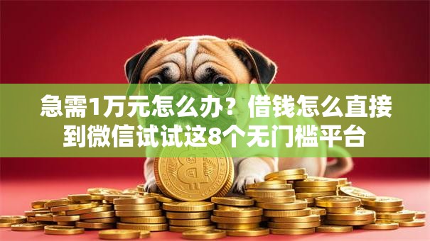 急需1万元怎么办?借钱怎么直接到微信试试这8个无门槛平台 急需1万元怎么办?借钱怎么直接到微信试试这8个无门槛平台