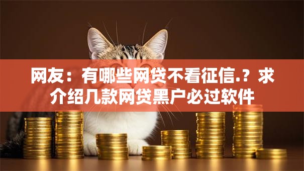 网友：有哪些网贷不看征信.？求介绍几款网贷黑户必过软件