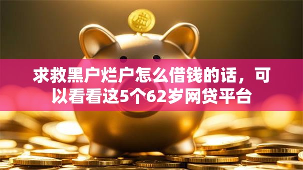 求救黑户烂户怎么借钱的话,可以看看这5个62岁网贷平台 求救黑户烂户怎么借钱的话,可以看看这5个62岁网贷平台