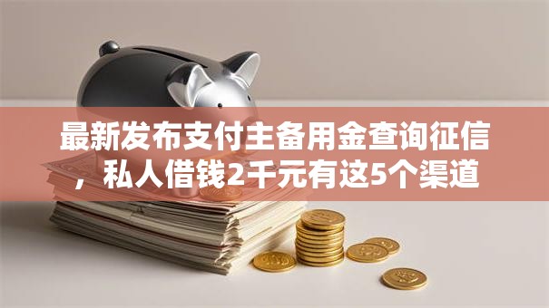 最新发布支付主备用金查询征信，私人借钱2千元有这5个渠道