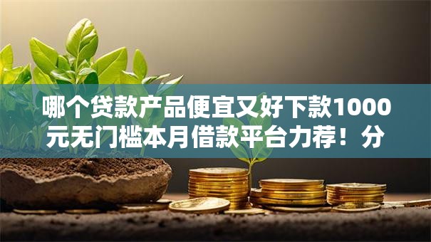 哪个贷款产品便宜又好下款1000元无门槛本月借款平台力荐!分享小额网贷口子1000元无门槛借款 哪个贷款产品便宜又好下款1000元无门槛本月借款平台力荐!分享小额网贷口子1000元无门槛借款