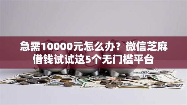 急需10000元怎么办？微信芝麻借钱试试这5个无门槛平台