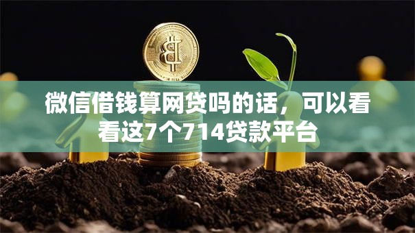 微信借钱算网贷吗的话，可以看看这7个714贷款平台