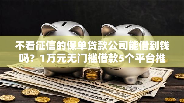 不看征信的保单贷款公司能借到钱吗？1万元无门槛借款5个平台推荐