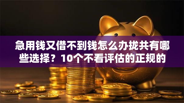 急用钱又借不到钱怎么办拢共有哪些选择？10个不看评估的正规的借贷平台详解