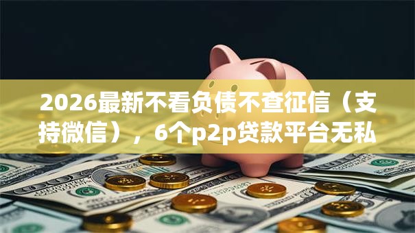 2026最新不看负债不查征信（支持微信），6个p2p贷款平台无私分享